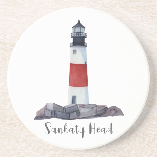 Nantucket Sankaty Lighthouse Sandstone Onderzetter (Voorkant)