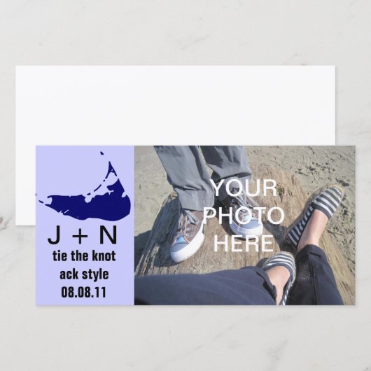 Nantucket Save the Date (Voorkant / Achterkant)