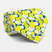 Nantucket Scallop Shell stropdas - blauw & geel (Opgerold)