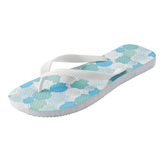 Nantucket Scallop-teenslippers in strandglaskleure Teenslippers (Schuin)