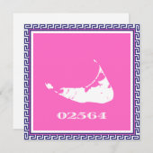 Nantucket (Sconset) Postcode Grieks Zeer belangrij Notitiekaartje (Voorkant / Achterkant)