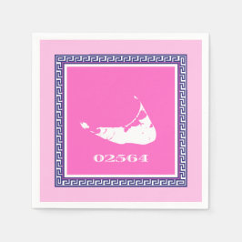 Nantucket (Sconset) Roze cocktail Napkins Servet
