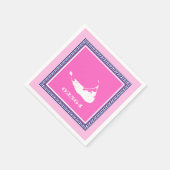 Nantucket (Sconset) Roze cocktail Napkins Servet (Hoek)