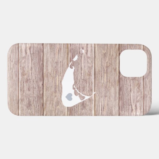 Nantucket Silhouette Rustic Wood Kijk Case-Mate iPhone Case (Achterkant (horizontaal))