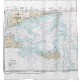 Nantucket Sound and Approaches Nautical Chart 1323 Douchegordijn (Voorkant)
