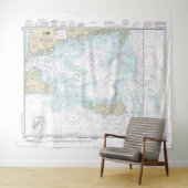 Nantucket Sound and Approaches Nautical Chart 1323 Wandkleed (In Situ (horizontaal))