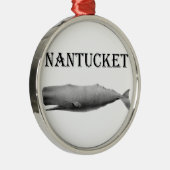Nantucket Sperm Whale Metalen Ornament (Rechts)