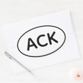 Nantucket-Sticker Ovale Sticker (Envelop)