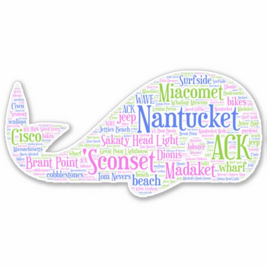 Nantucket-Sticker Sticker (Voorkant)