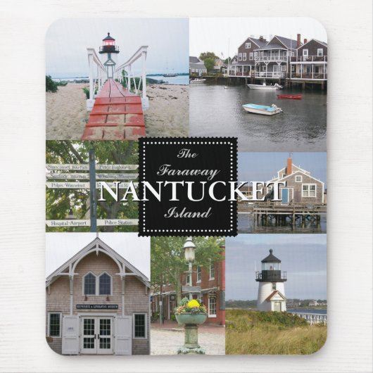 Nantucket The Faraway Island Collage Mousepad Muismat (Voorkant)