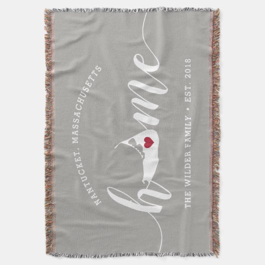 Nantucket Thuisstad Gepersonaliseerd Deken (Voorkant Verticaal)