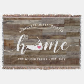 Nantucket Thuisstad Persoonlijke Houten Uitzicht Deken (Voorkant)