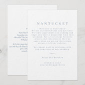 Nantucket Trouwkaart Welkomkaart Kaart (Voorkant / Achterkant)