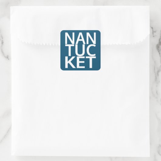 Nantucket Vierkante Sticker (Tas)