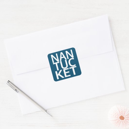 Nantucket Vierkante Sticker (Envelop)