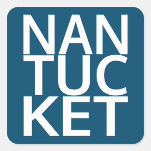 Nantucket Vierkante Sticker