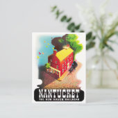 Nantucket vintage-briefkaart briefkaart (Staand voorkant)