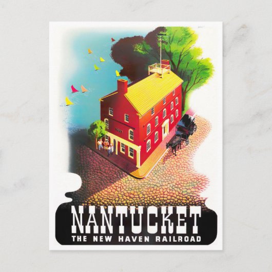 Nantucket vintage-briefkaart briefkaart (Voorkant)