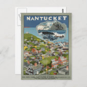Nantucket Vintage Travel Briefkaart (Voorkant / Achterkant)