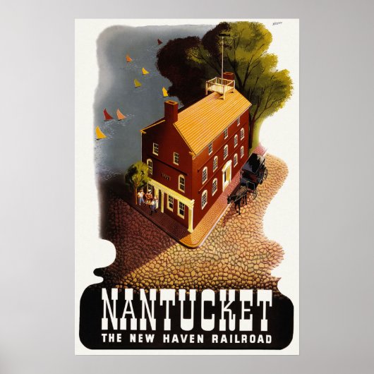 Nantucket Vintage Travel Poster (Voorkant)