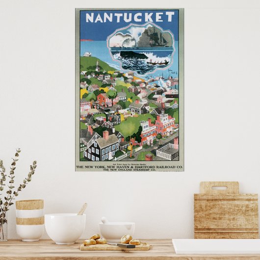 Nantucket Vintage Travel Poster (Keuken)