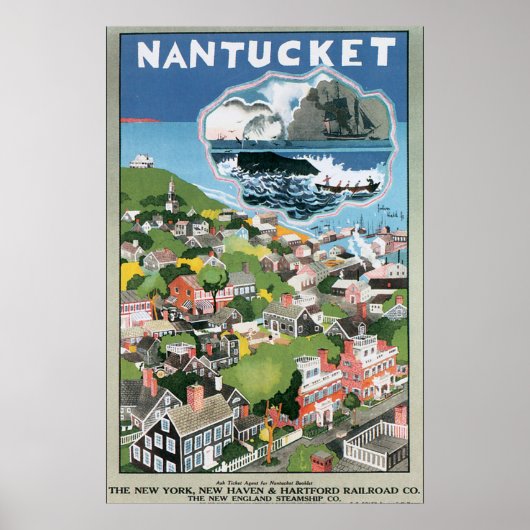 Nantucket Vintage Travel Poster (Voorkant)