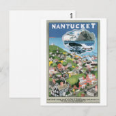 Nantucket Vintage Travel Poster Briefkaart (Voorkant / Achterkant)