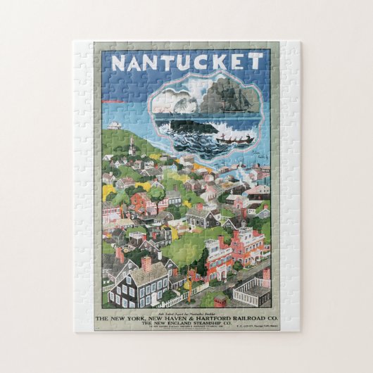 Nantucket Vintage Travel Poster Legpuzzel (Verticaal)