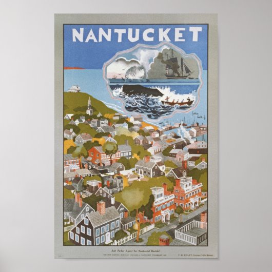 Nantucket Vintage Treinreizen Poster (Voorkant)