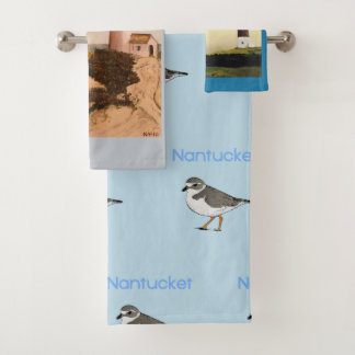 Nantucket Vuurtoren Nautische Piping Plover Strand Bad Handdoek