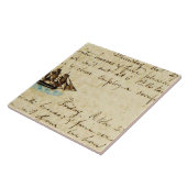 Nantucket Walvisvaart Scheepslogboek 1841 Tegeltje (Zijkant)