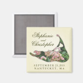 Nantucket Wedding Keepsake Hydrangea Kaart Magneet (Voorkant / Achterkant)