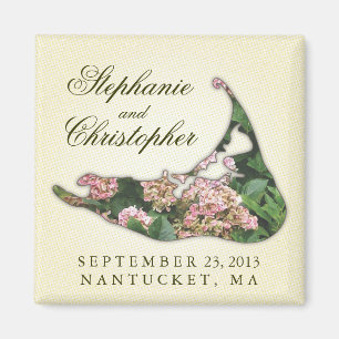 Nantucket Wedding Keepslag Hydrangea Map Magnet