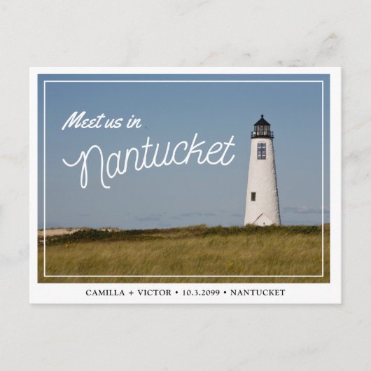 Nantucket Wedding Save the Date Briefkaart (Voorkant)