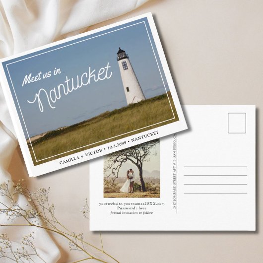 Nantucket Wedding Save the Date Briefkaart