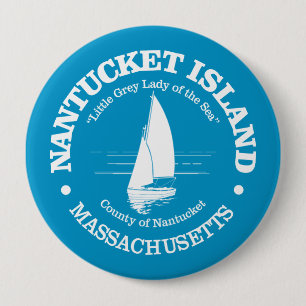 Nantucket (zeilboot) ronde button 4,0 cm