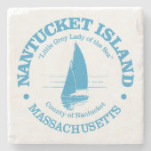 Nantucket (zeilboot) stenen onderzetter (Voorkant)