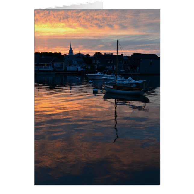 Nantucket zonsondergang Kaart (Voorkant)