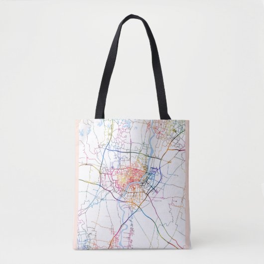 Nanyang China Stadkaart Tote Bag (Voorkant)