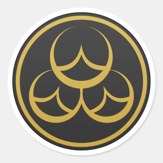 Naoe Clan Kamon Ronde Sticker (Voorkant)