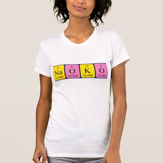 Naoko periodiek table name shirt (Voorkant)