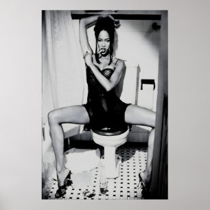 Naomi Campbell 90s Vintage Foto Print, Glamour Poster