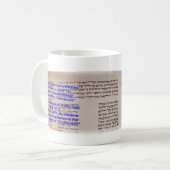 Naomi in het Hebreeuws Koffiemok (Voorkant links)