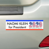 NAOMI KLEIN VOOR PRESIDENT 2020-bumpersticker Bumpersticker (Op auto)
