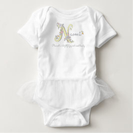 Naomi meisjes noemen N monogram baby kleding Romper