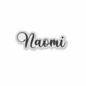 Naomi Naam - Handgeschreven kalligrafie Sticker (Voorkant)