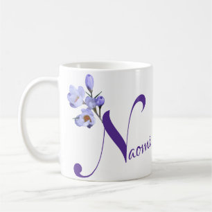 Naomi naam paarse bloemenmeisje Koffiemok