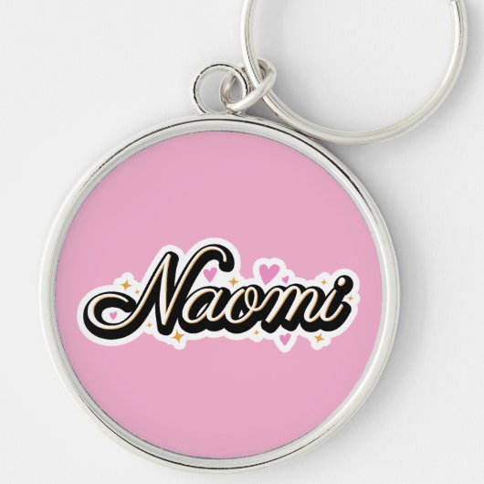 Naomi naam schattig ontwerp sleutelhanger (Voorkant)