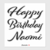 Naomi Name Vorname black Sticker Geburtstag (Vel)