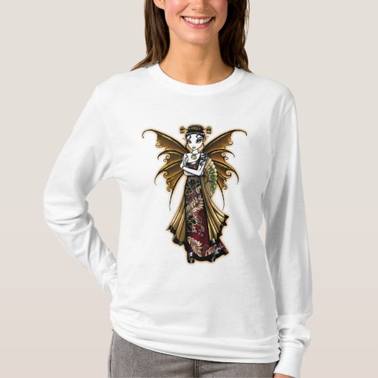 "Naomi" Oriental Fairy Art Dragon Tattoo Shirt (Voorkant)
